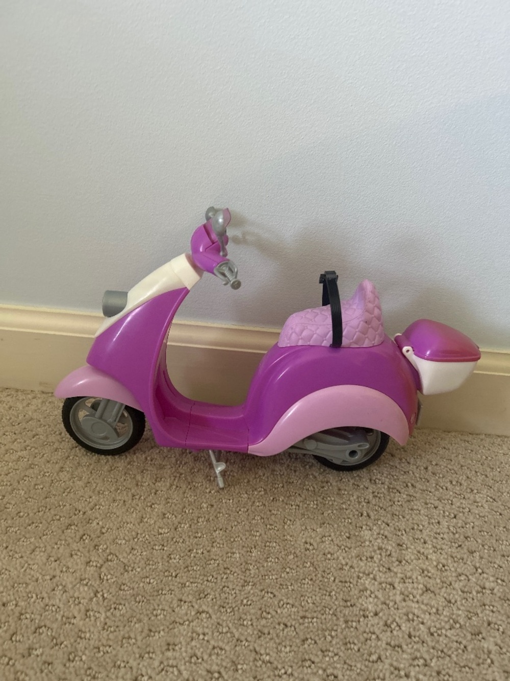 Purple Barbie motorcycle